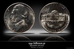 1941 MS-66FS Jefferson Nickel