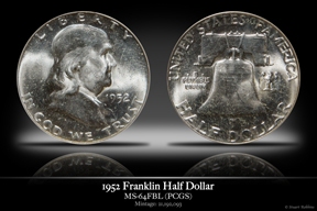 1952 MS-64FBL Franklin Half Dollar