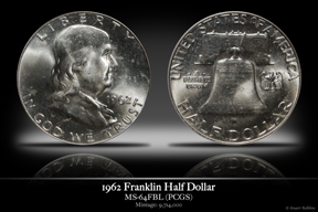 1962-D MS-64FBL Franklin Half Dollar