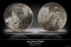 1923 MS-64 Peace Dollar
