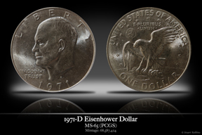 1971-D MS-65 Eisehower Dollar