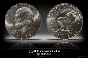 1973-D MS-65 Eisehower Dollar