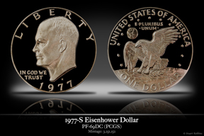 1977-S PR-69DC Eisehower Dollar