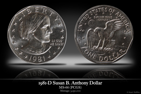 1981-D MS-66 Susan B. Anthony Dollar