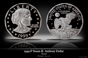 1999-P Proof Susan B. Anthony Dollar
