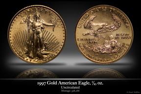 1997 Business-Strike 1/10 oz Gold American Eagle