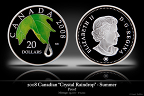 2008 Canadian Maple Leaf Crystal Coin