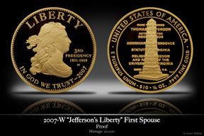 2008-W Proof Thomas Jefferson Liberty